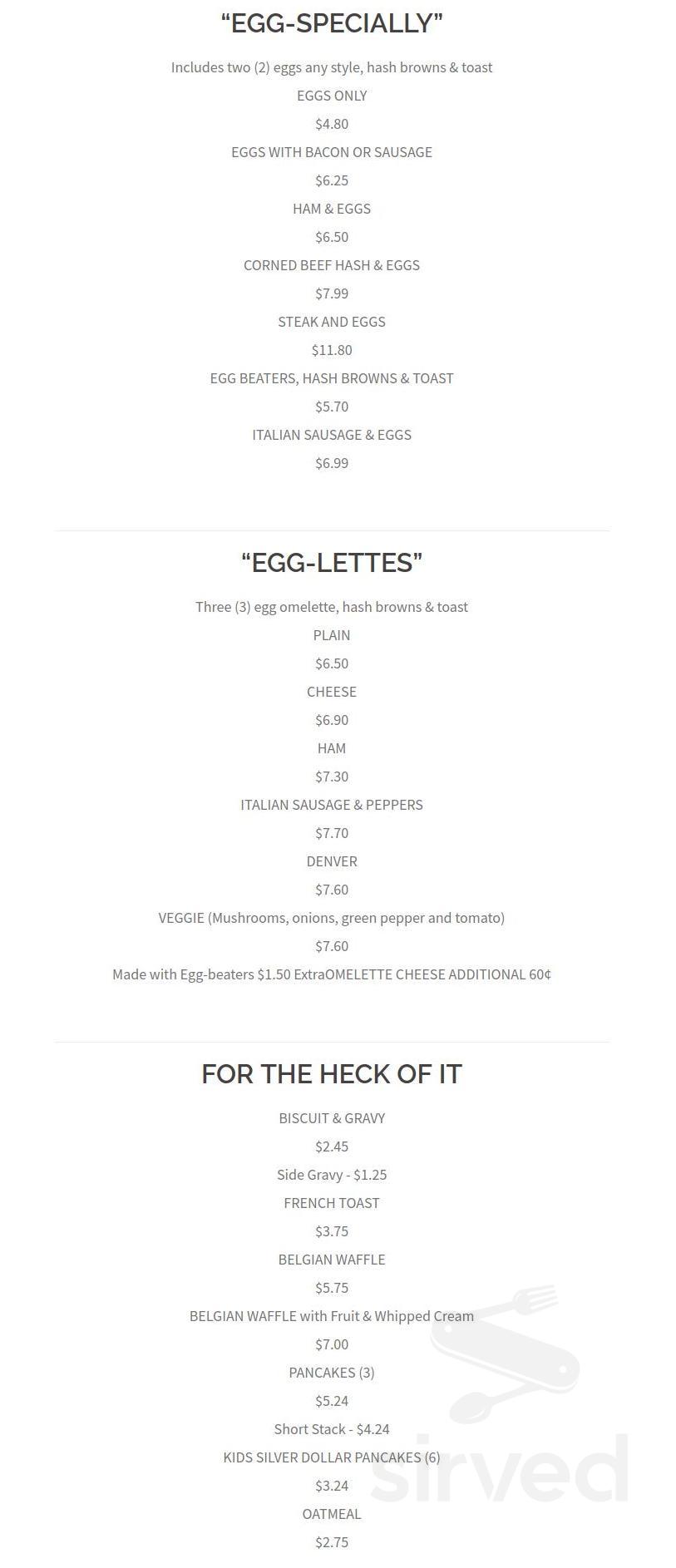 Nabby's Restaurant & Catering menus in Plainfield, Illinois, United States