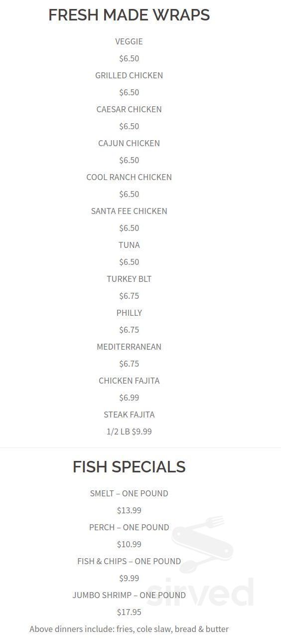 Nabby's Restaurant & Catering menus in Plainfield, Illinois, United States