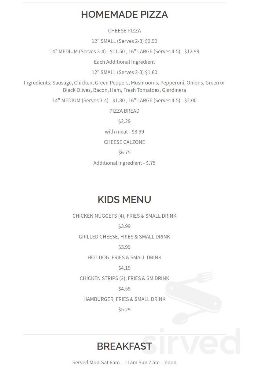 Nabby's Restaurant & Catering menus in Plainfield, Illinois, United States