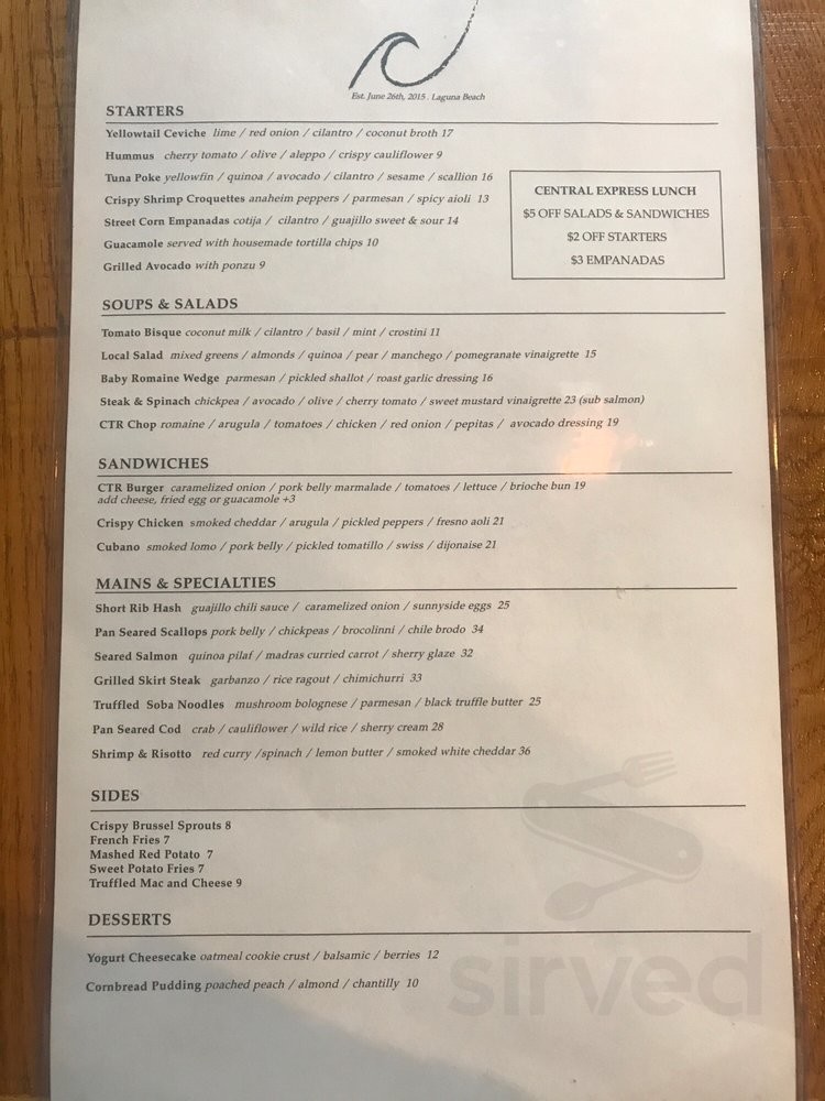 INKAS Restaurant menus in Laguna Beach, California, United States