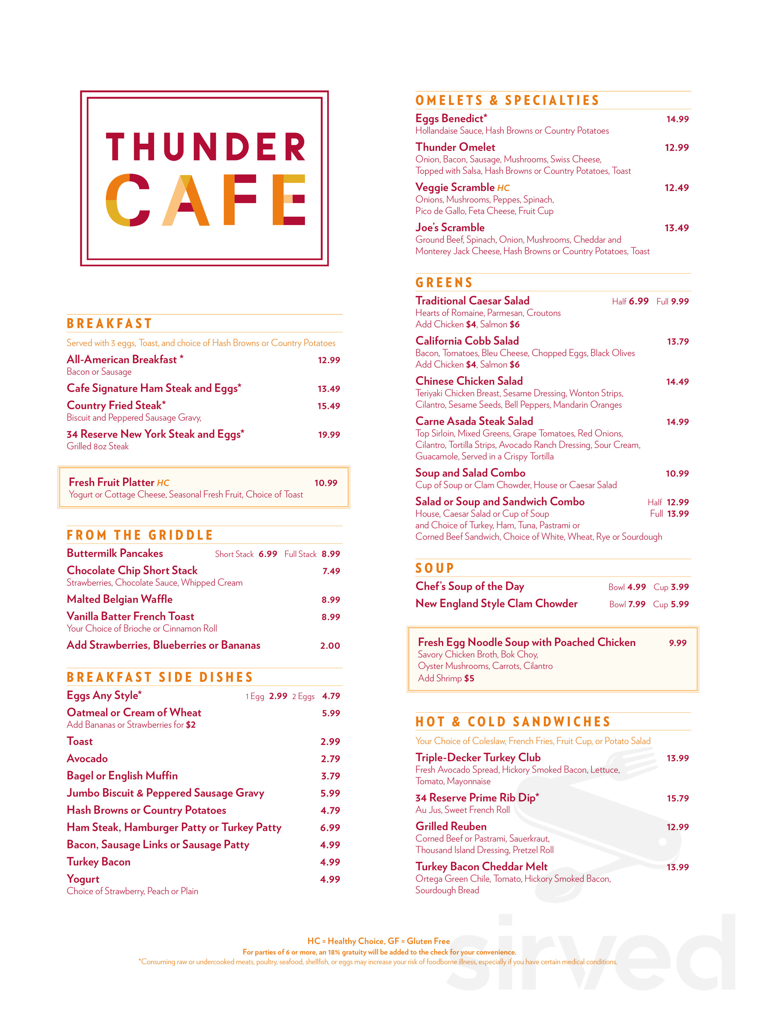 The Buffet at Thunder Valley Casino menus in Lincoln, California