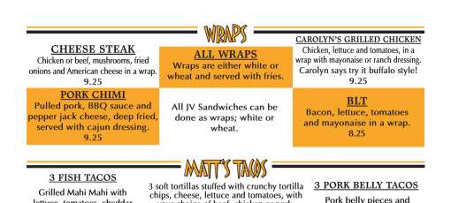 Menu for Haywood's Bar & Grill in Muncy, PA | Sirved