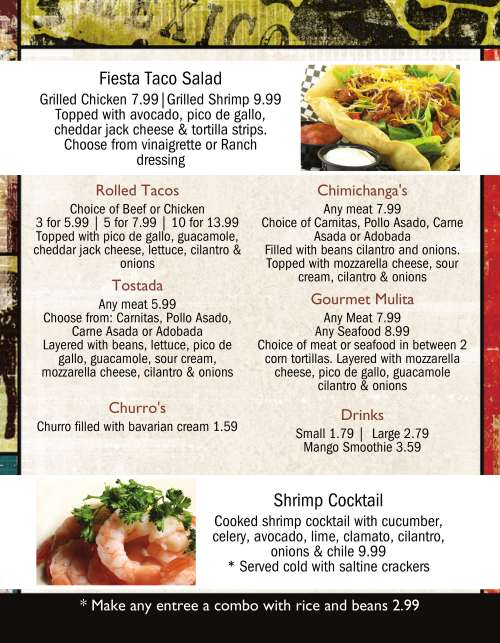 Casa de Papa Gourmet Tacos menu in Surprise, Arizona, USA