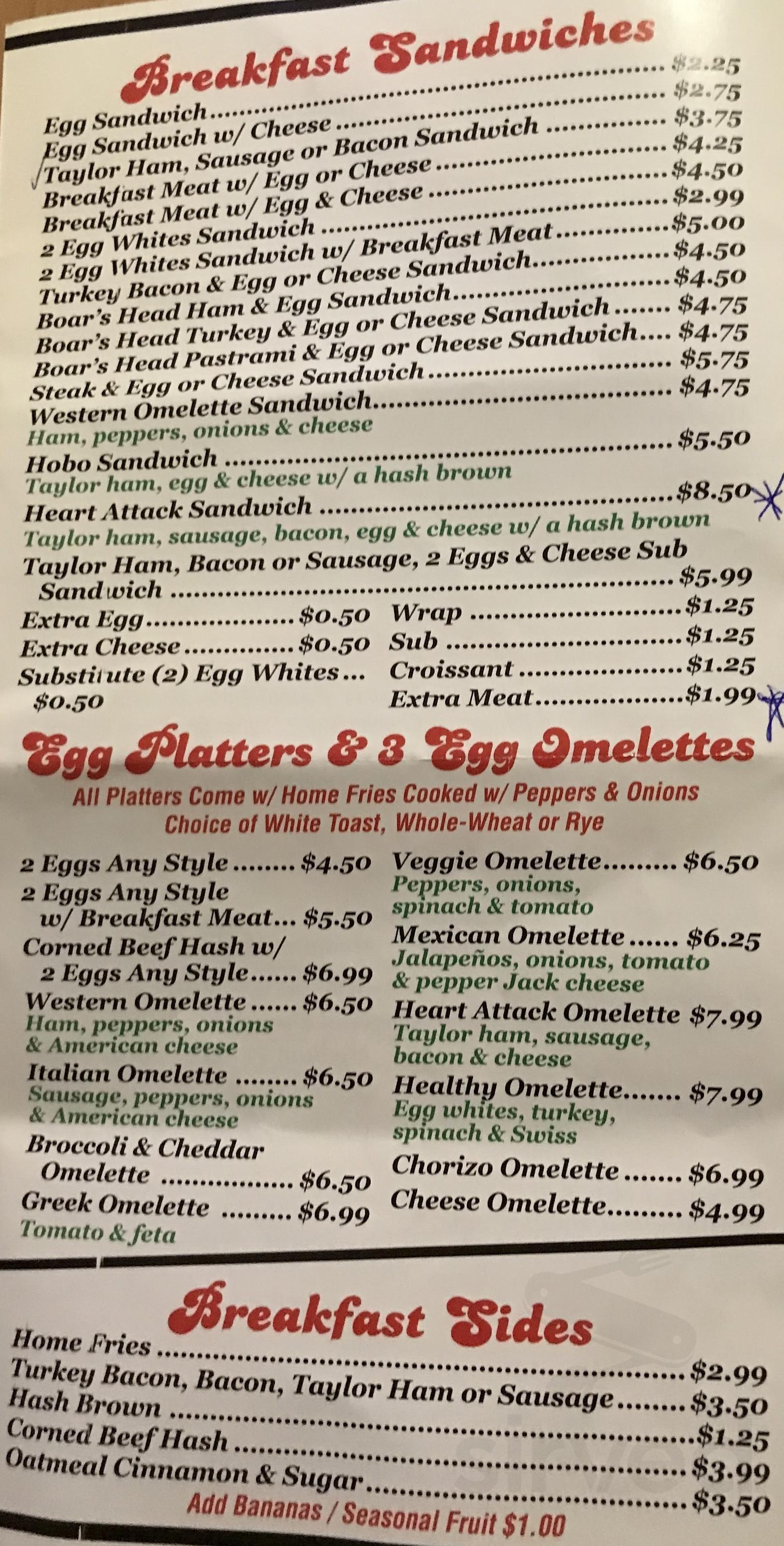 Fresco's Bagels menu in Pequannock Township, New Jersey, USA