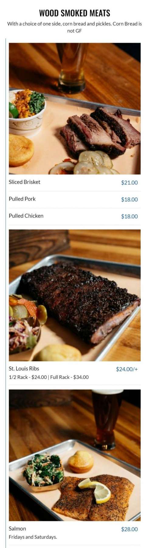 Pit & Tap menu in Wilmette, Illinois, USA