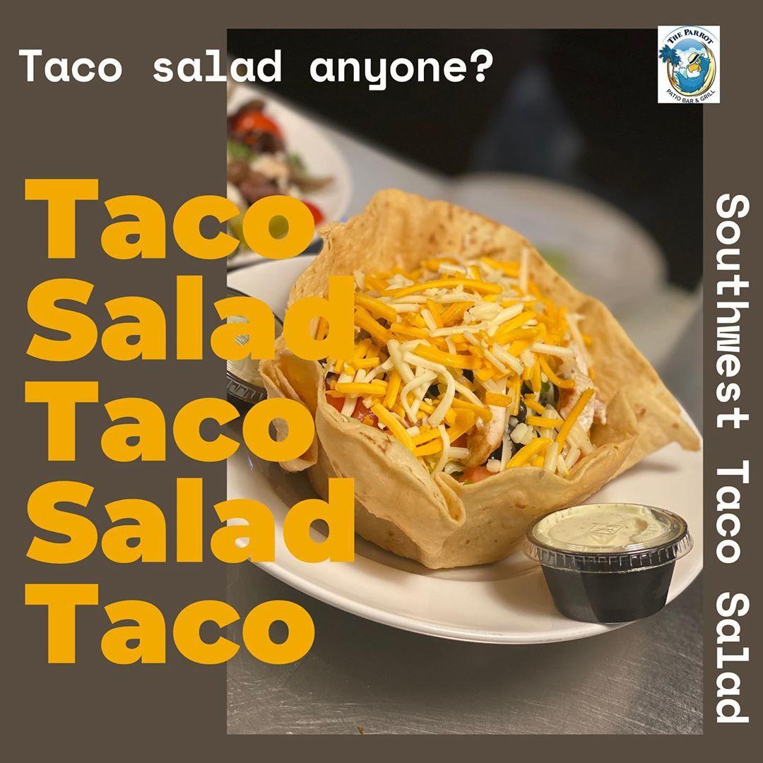 The Parrot Patio Bar & Grill menu in Sarasota, Florida, USA