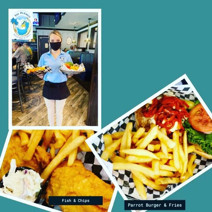 The Parrot Patio Bar & Grill menu in Sarasota, Florida, USA