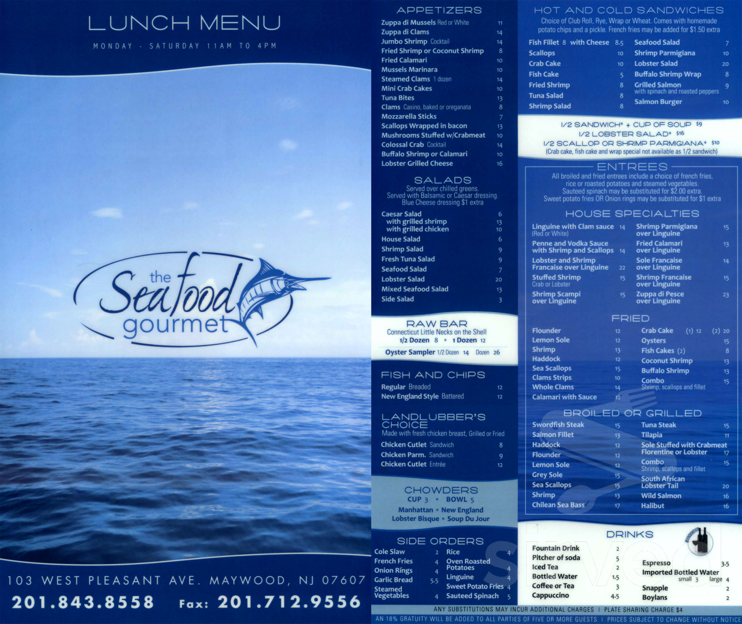 Seafood Gourmet menu in Maywood, New Jersey, USA
