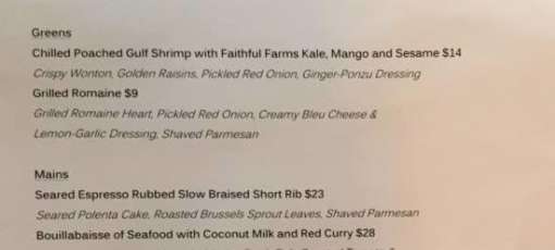 Brick And Mortar Restaurant St Pete Menu