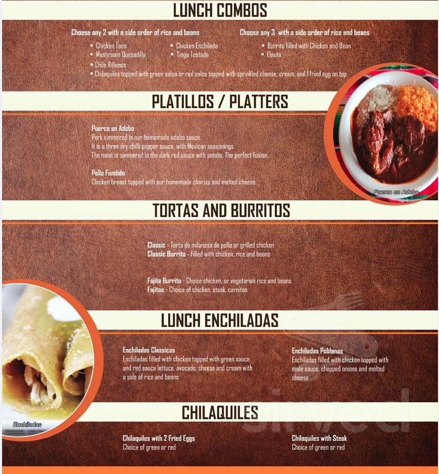 El Rey Azteca Mexican Restaurant menu in Wilkes-Barre Township ...