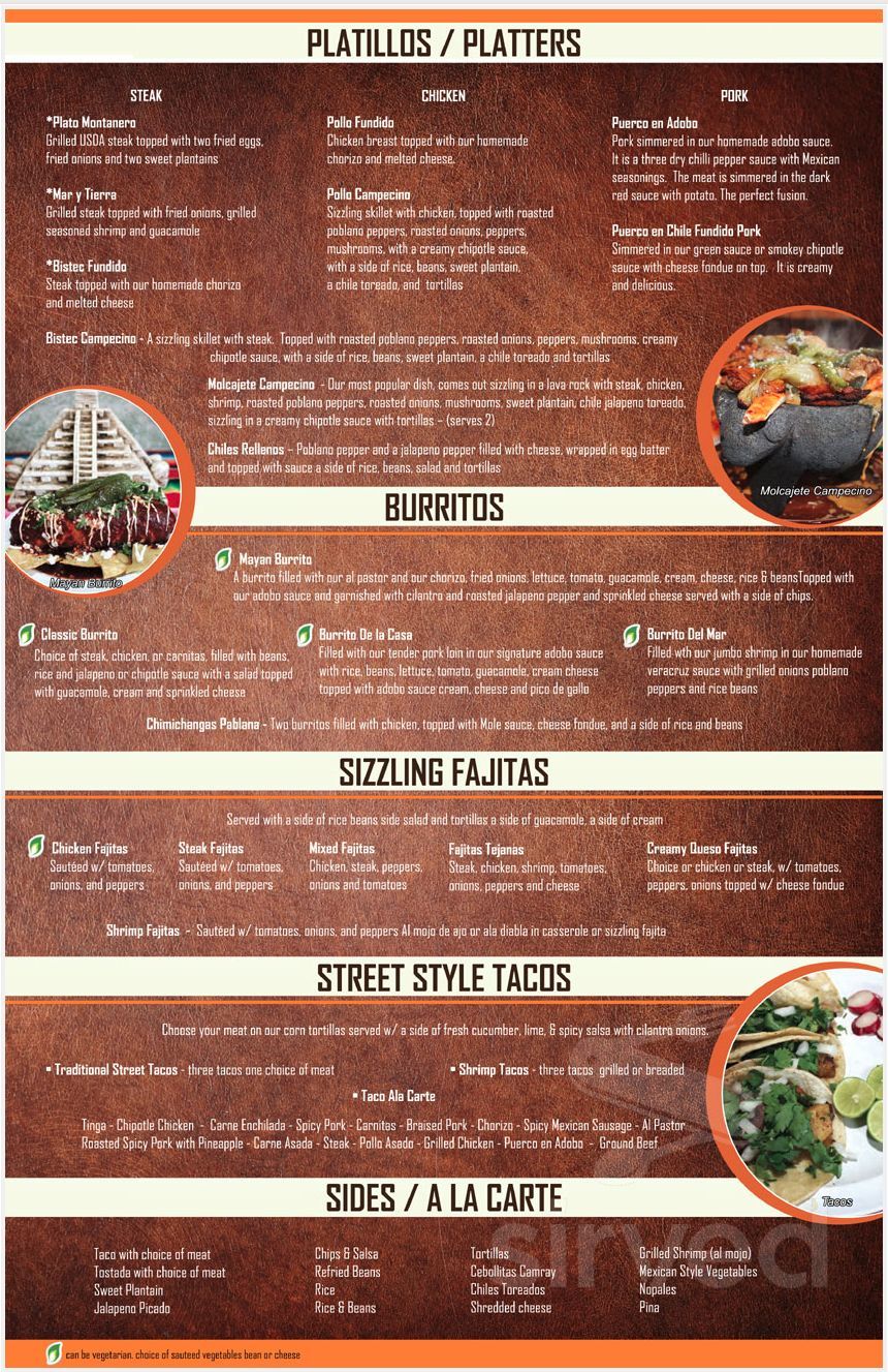 El Rey Azteca Mexican Restaurant menu in Wilkes-Barre Township ...