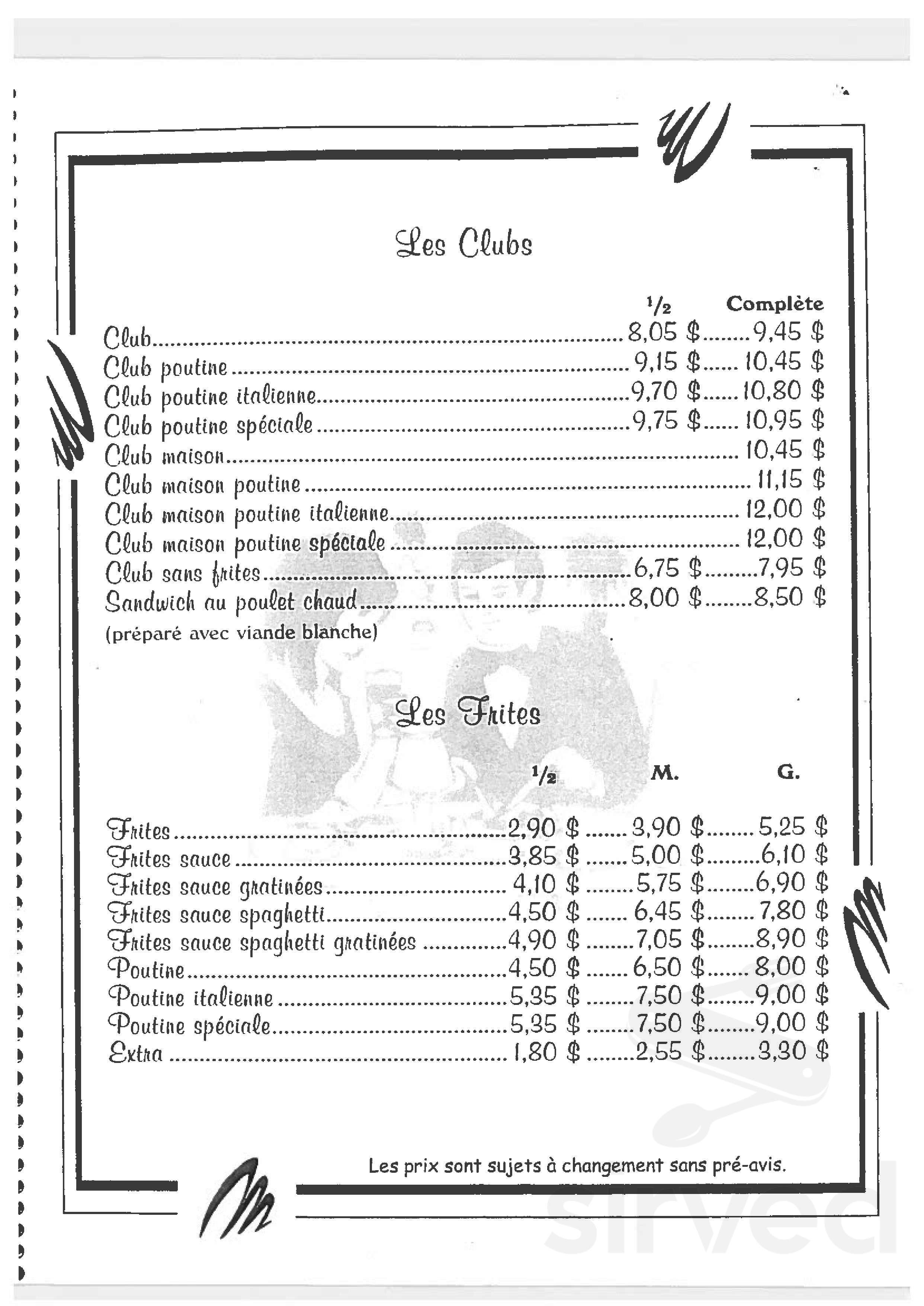 Leo Pizza menus in La Sarre, Quebec, Canada