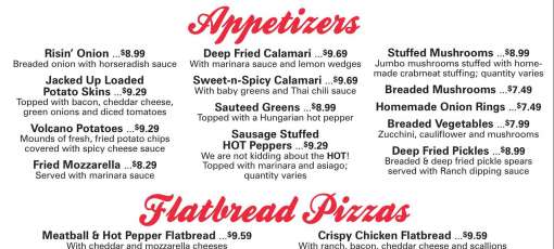 Menu for Sunrise Inn of Warren in Warren, OH | Sirved