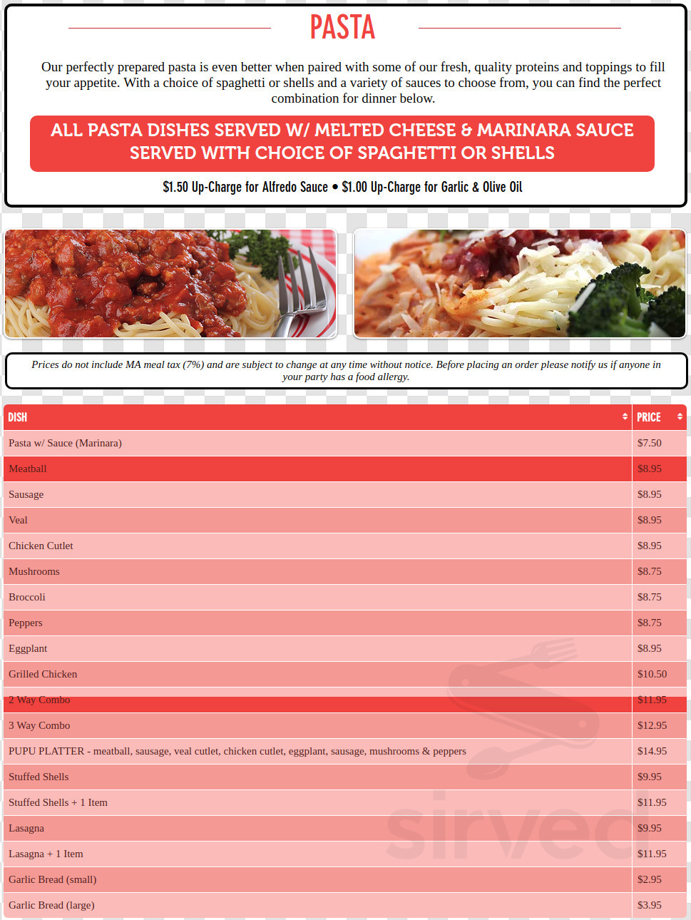 Famous house of pizza bellingham menu in bellingham massachusetts usa