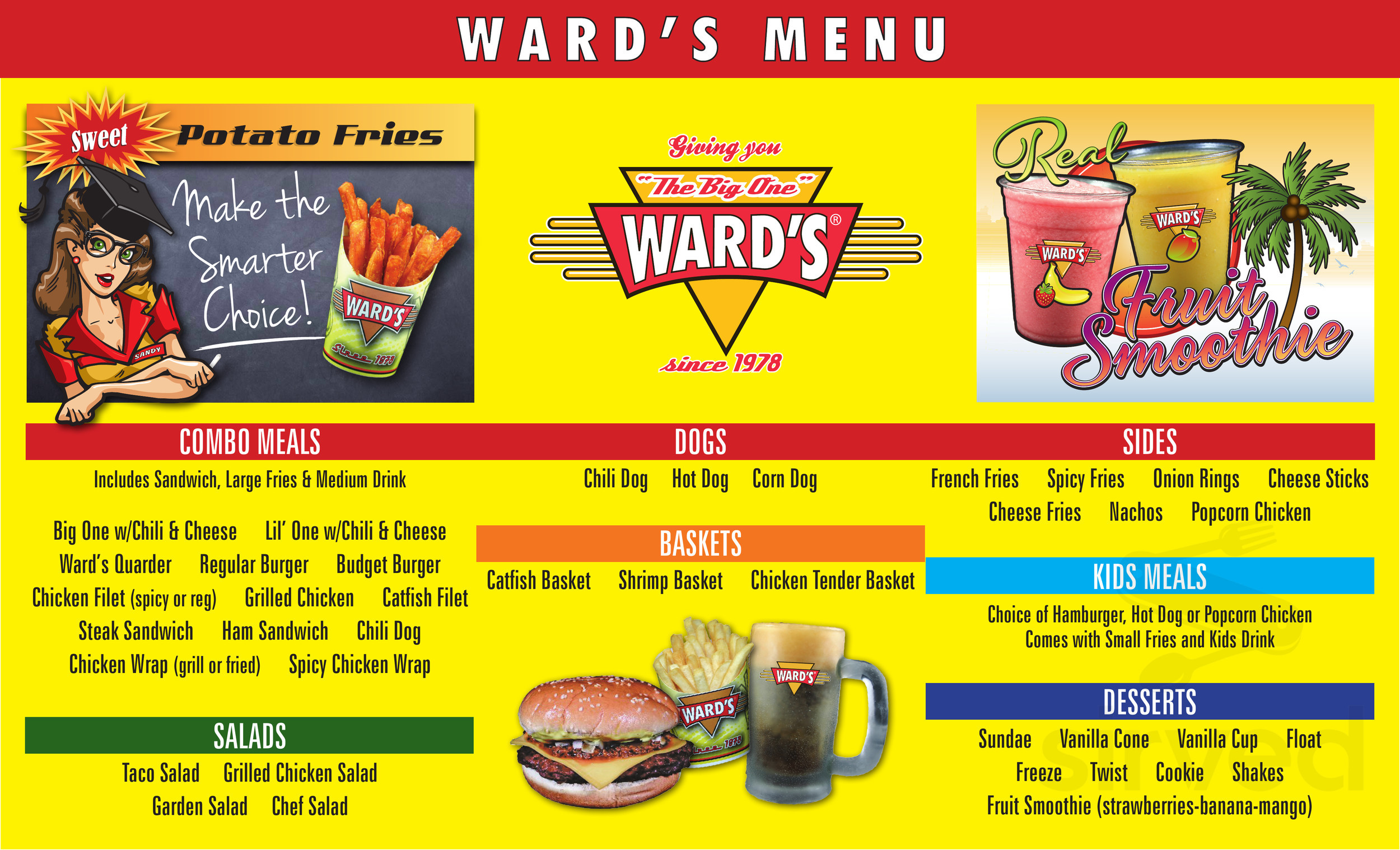 Ward #39 s menu in Hattiesburg Mississippi USA