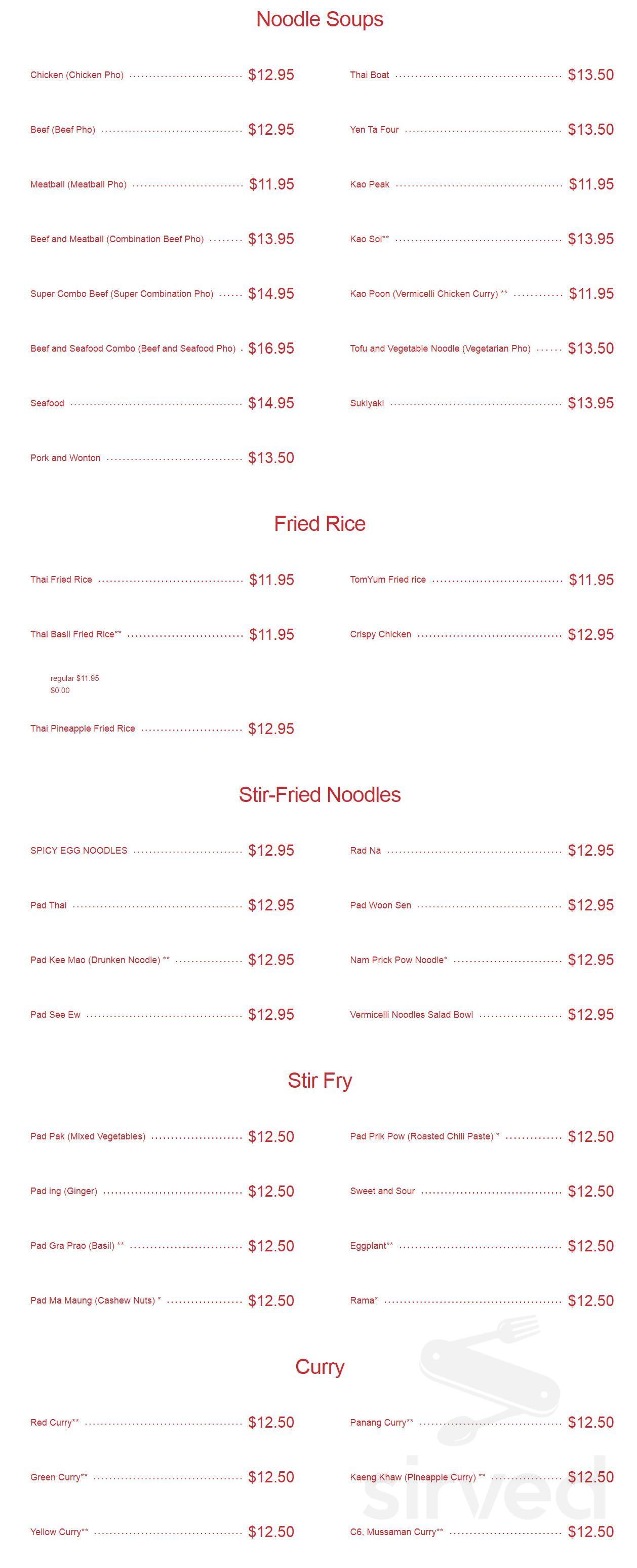 Kin Thai High Point Menu - High Point NC's Kin Thai Zabb Rice & Noodle | Sirved