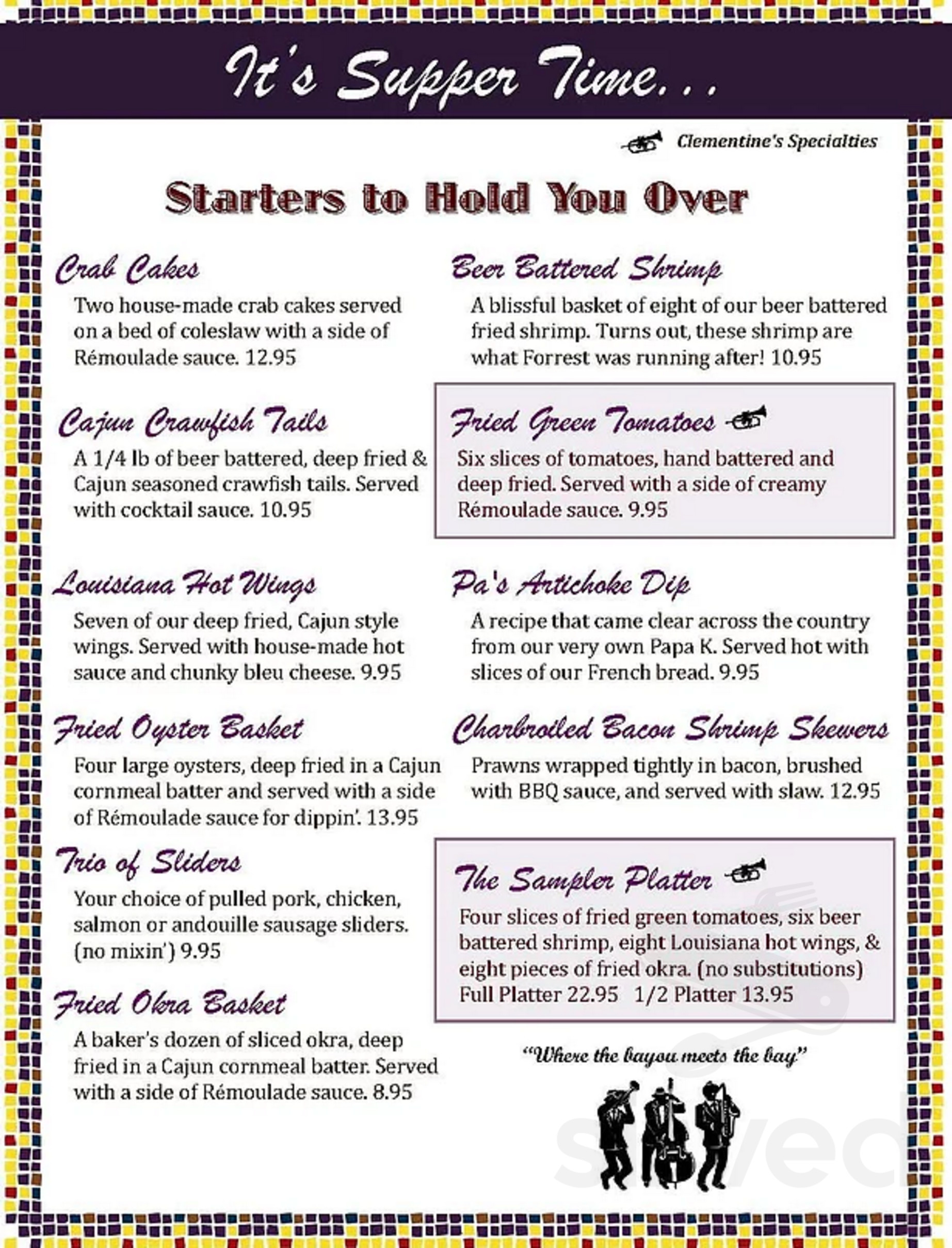 Clementine's menu in San Ramon, California, USA