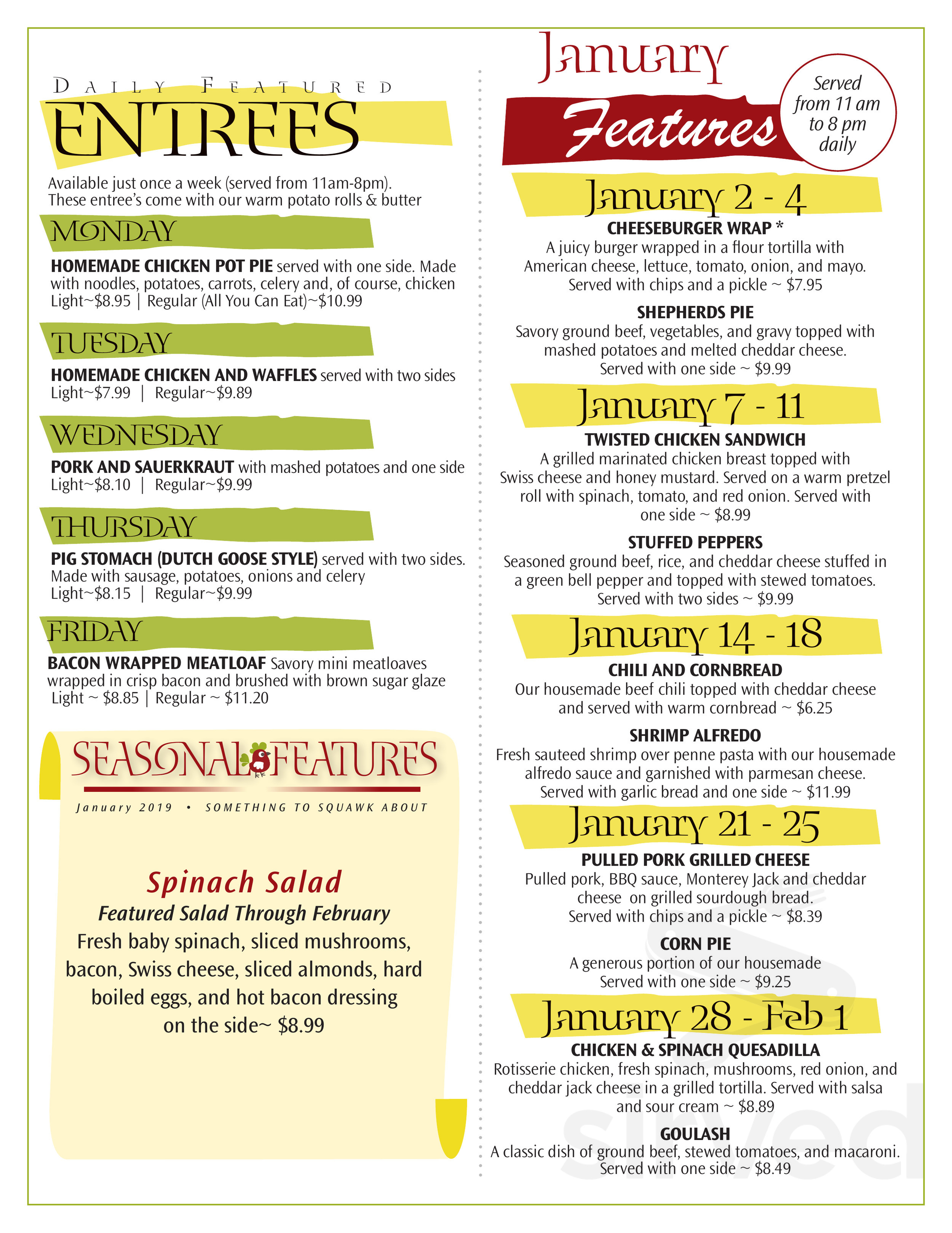 Lititz Family Cupboard Restaurant & Buffet menus in Lititz