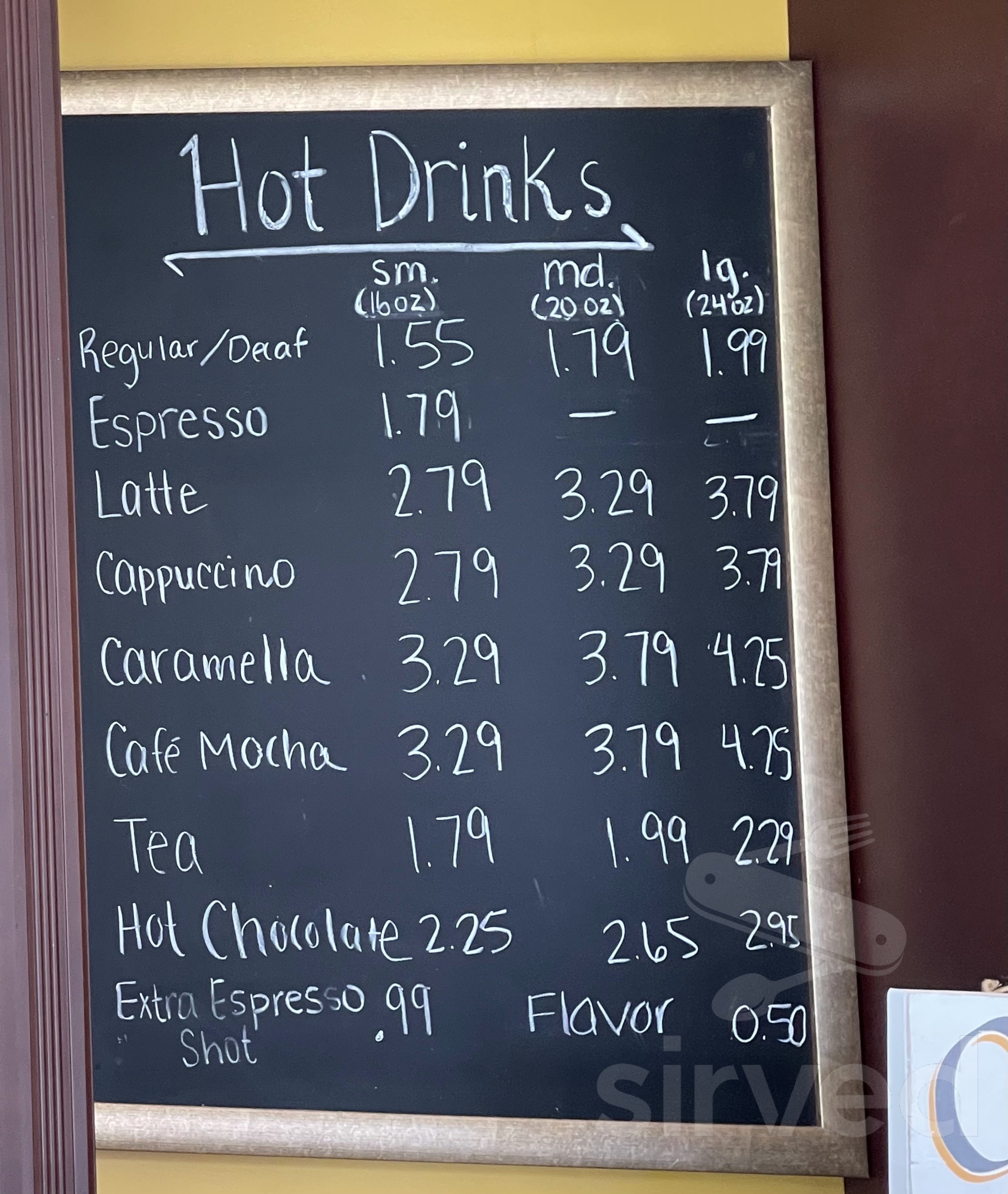 South End Cafe and Pastry Shop menu in Newington, Connecticut, USA