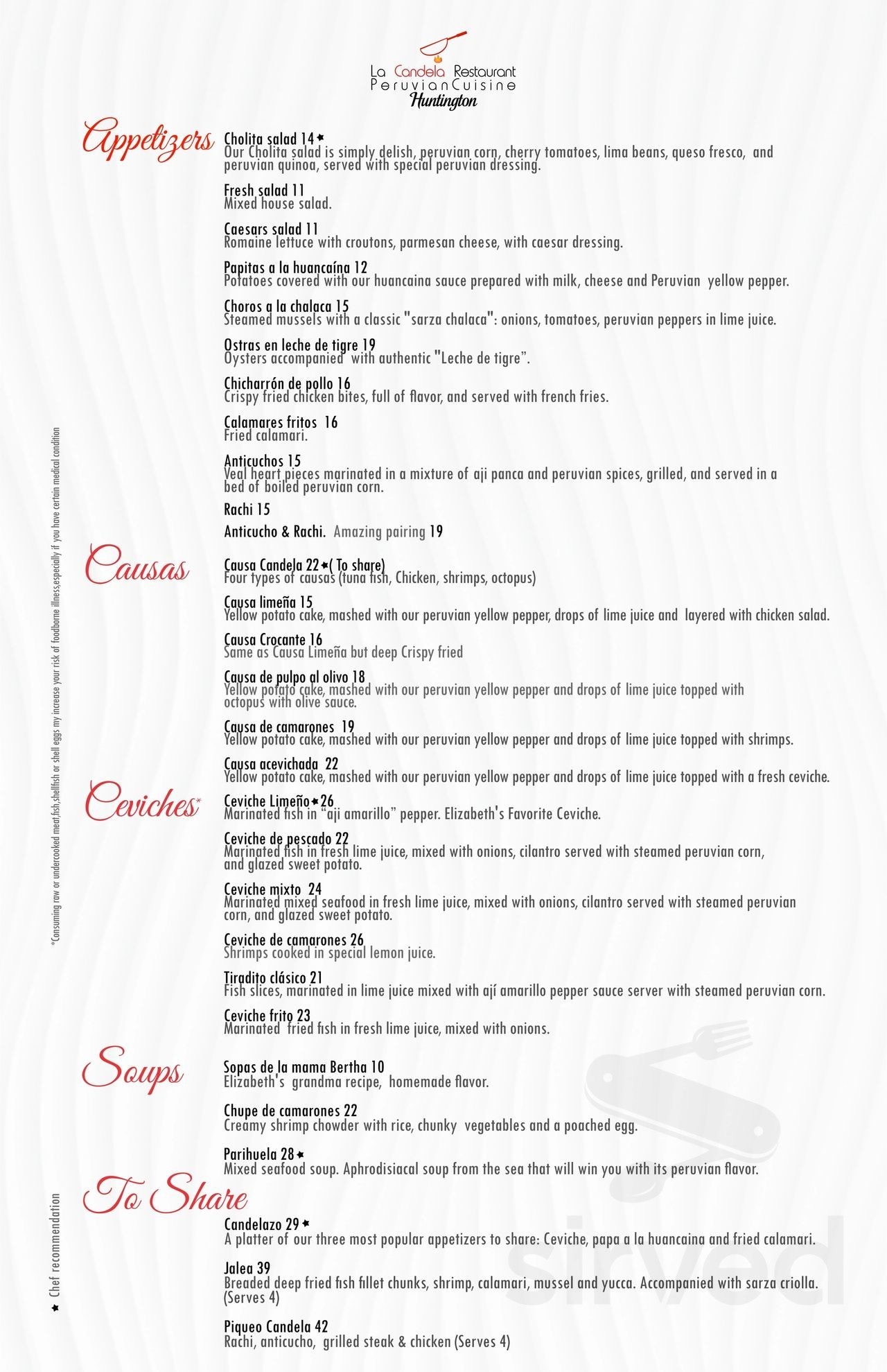 La Candela Huntington menus in Huntington Station, New York, United States