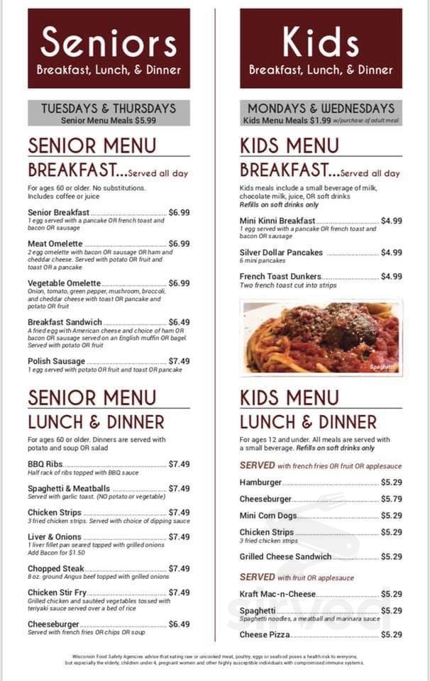 Kinni Cafe River Falls menus in River Falls, Wisconsin, United States