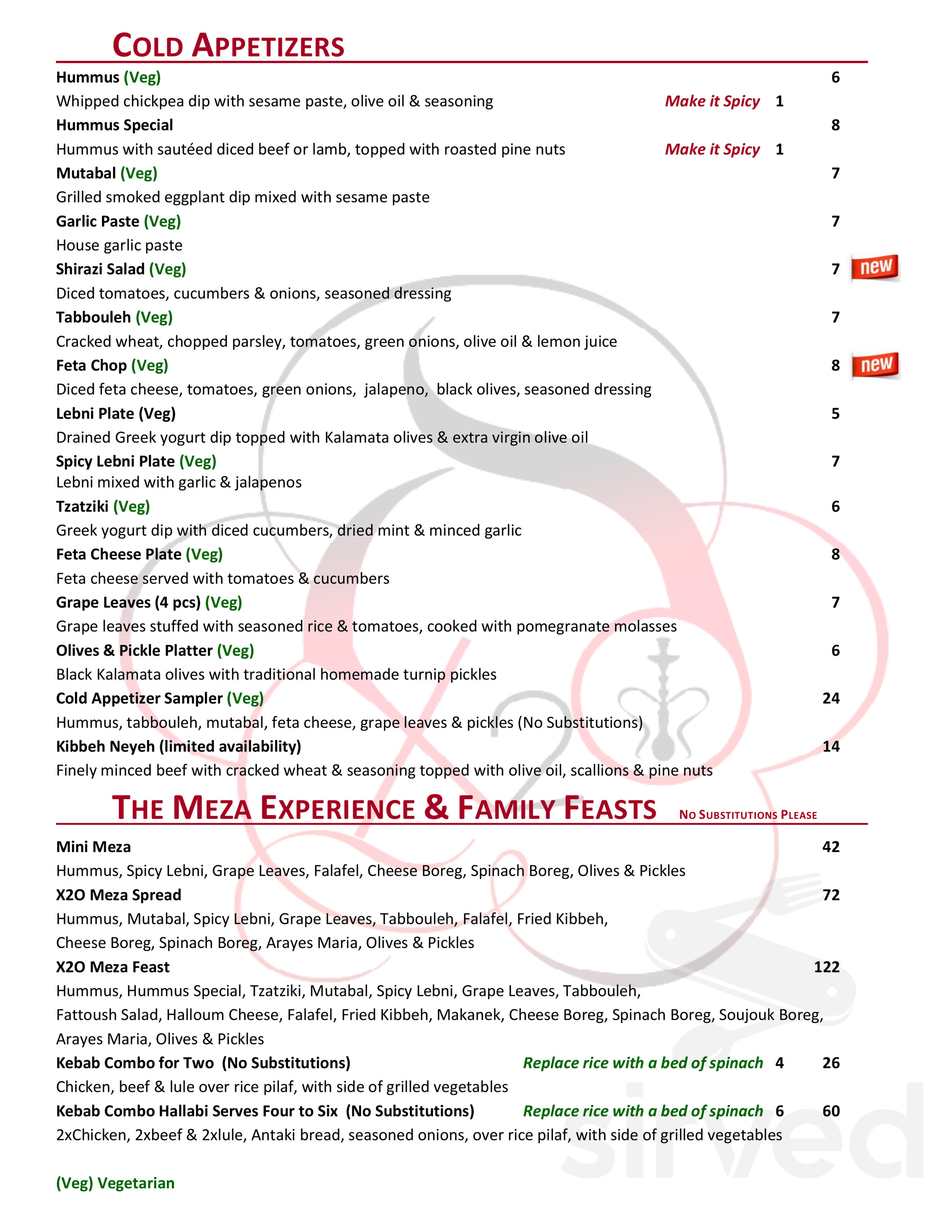 Cafe X2O, La Cañada menu in La Cañada Flintridge, California, USA