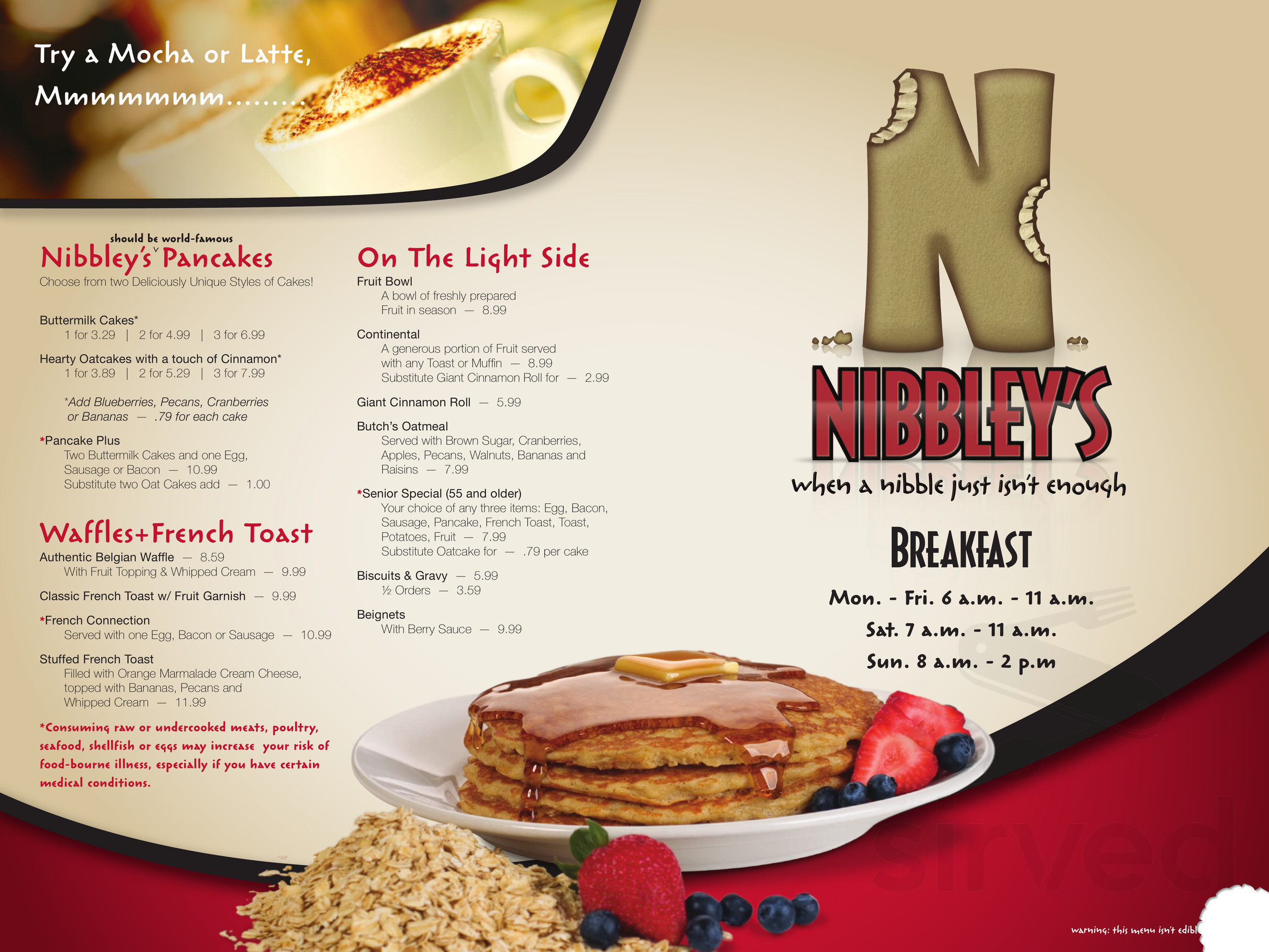 Nibbley's Cafe menus in Klamath Falls, Oregon, United States