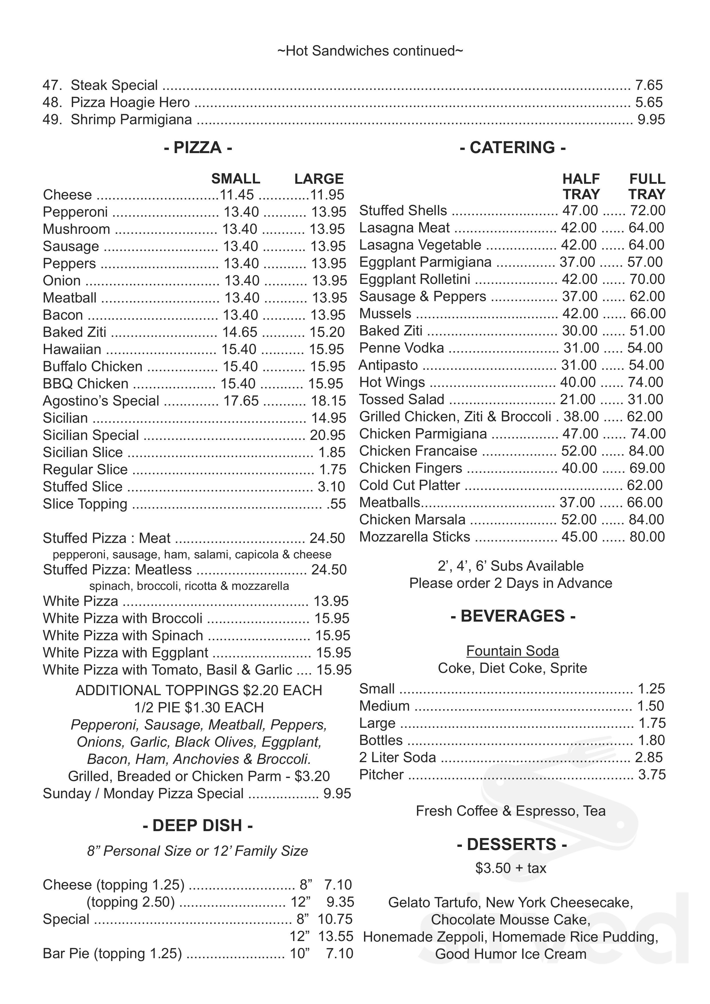 Paco's Pizzeria and Restaurant menus in Newton, New Jersey, United States