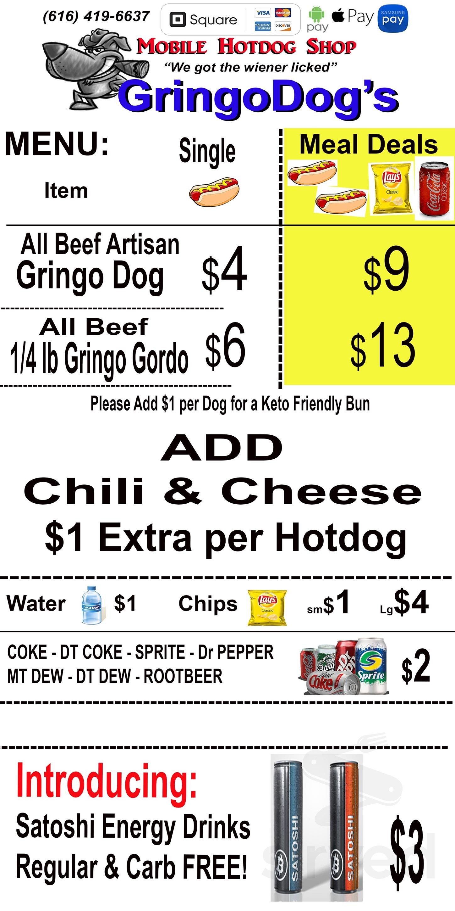 Menu for gringo dog s in grand rapids mi sirved