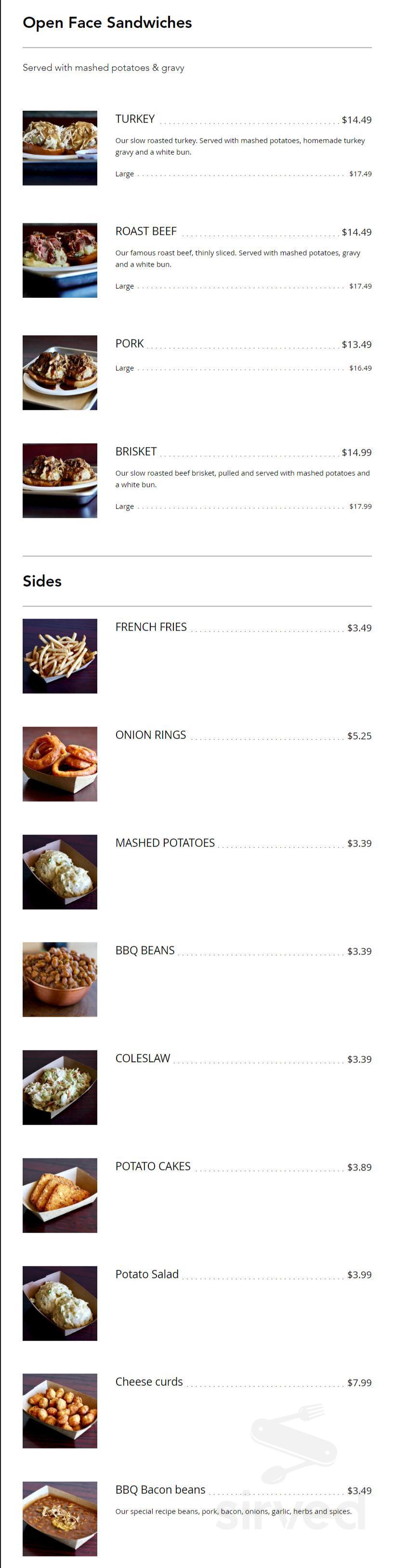 Maverick's Real Roast Beef menu in Roseville, Minnesota, USA