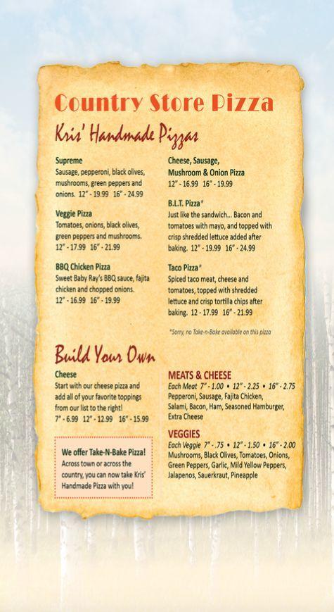 Forest Lake Country Store menu in Land O' Lakes, Wisconsin, USA