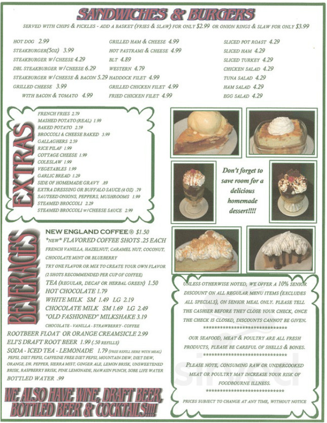 The Coach House Restaurant menu in Brewer, Maine, USA The Coach House Restaurant menu in Brewer, Maine, USA