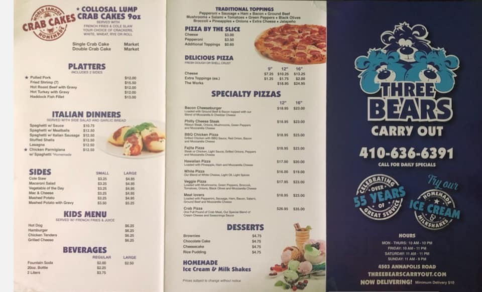 three-bears-carry-out-menu-in-baltimore-maryland-usa