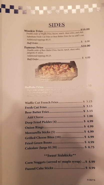 Joe's Famous Wings & Wieners menu in Leola, Pennsylvania