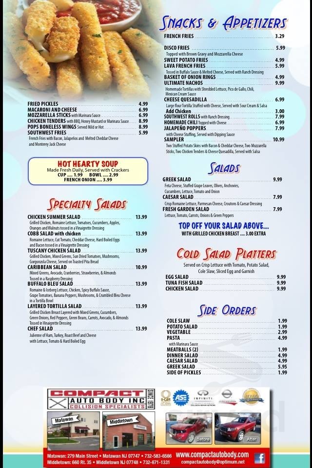 Middletown Pancake House menu in Middletown Township, New Jersey, USA