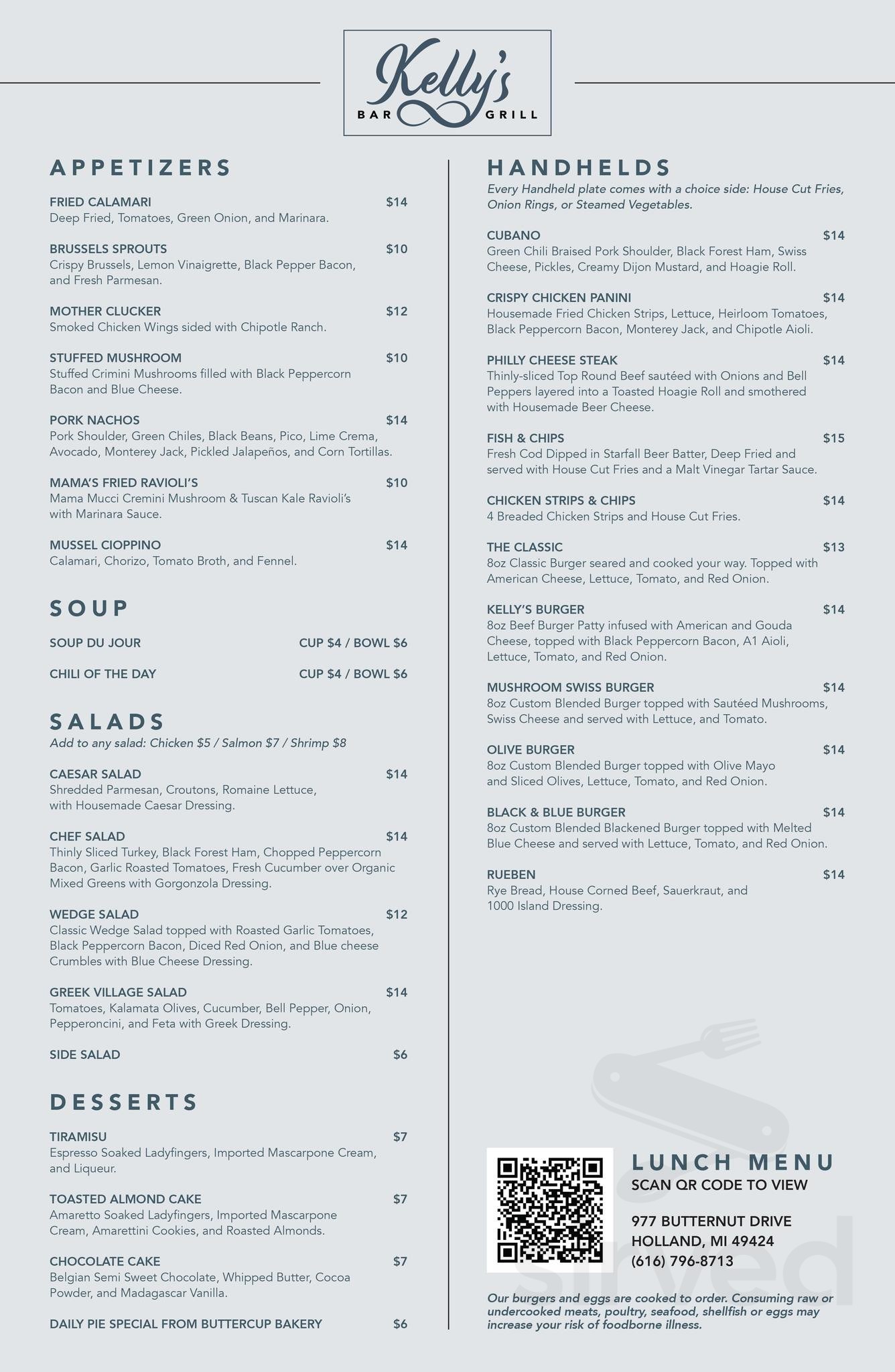 Kelly s Bar Grill Menu In Holland Michigan USA kelly-s-bar-grill-menu-in-holland-michigan-usa