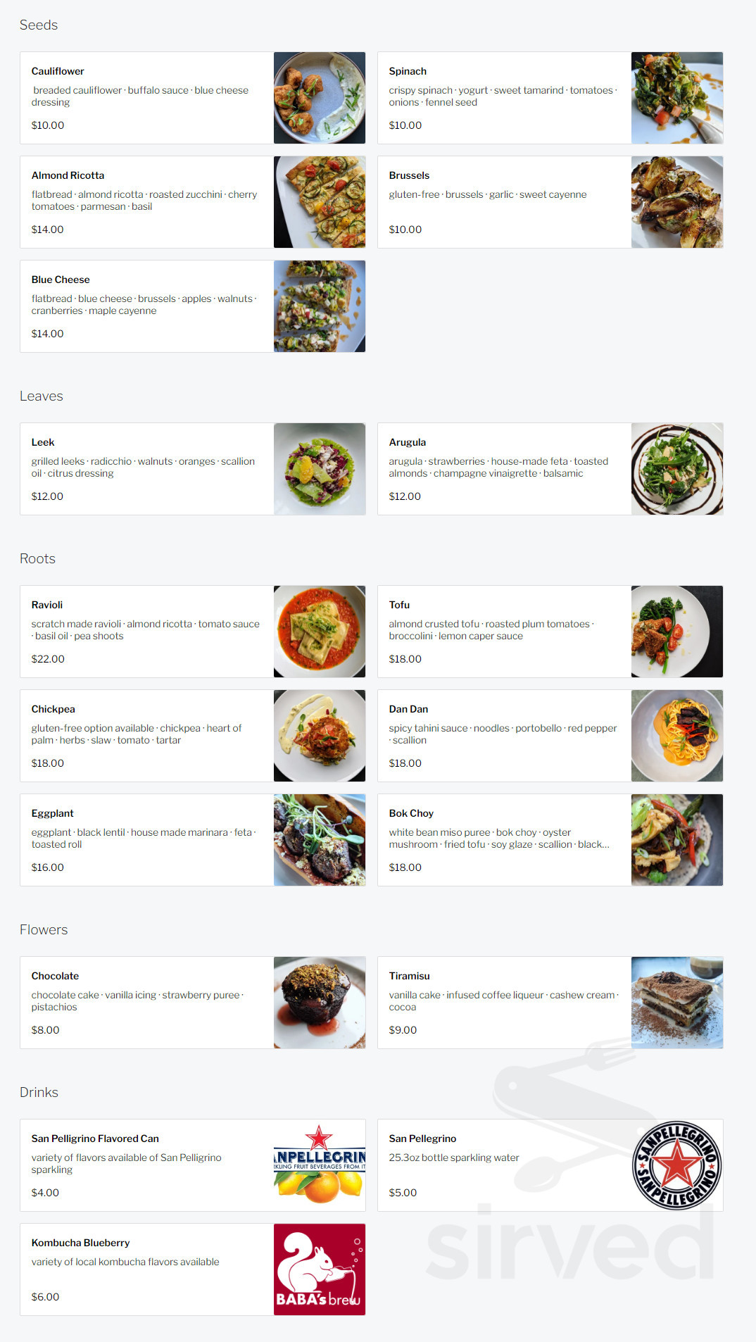 Leaf take out menu in Haddonfield, New Jersey