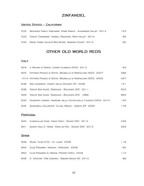 Arcadia menu in San Jose, California, USA