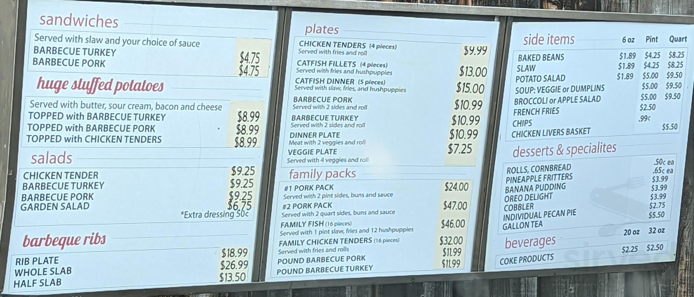 Brooksie's Barn menu in Jackson, Tennessee, USA
