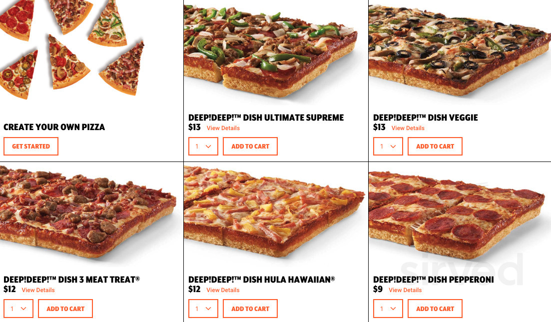 Little Caesars Pizza menu in Lake Elsinore, California