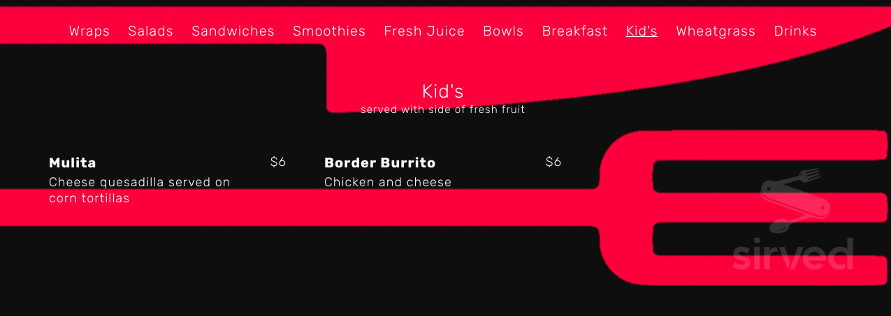 Don Miguel Juicery + Rustic Kitchen menu in Hendersonville, Tennessee, USA