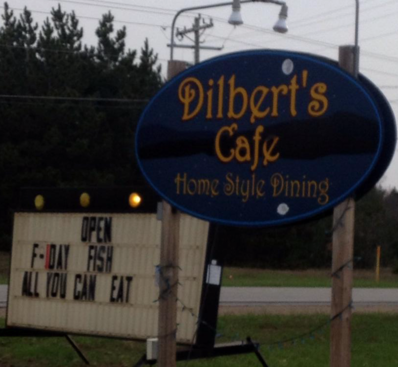 Dilbert's Logo in Interlochen, Michigan