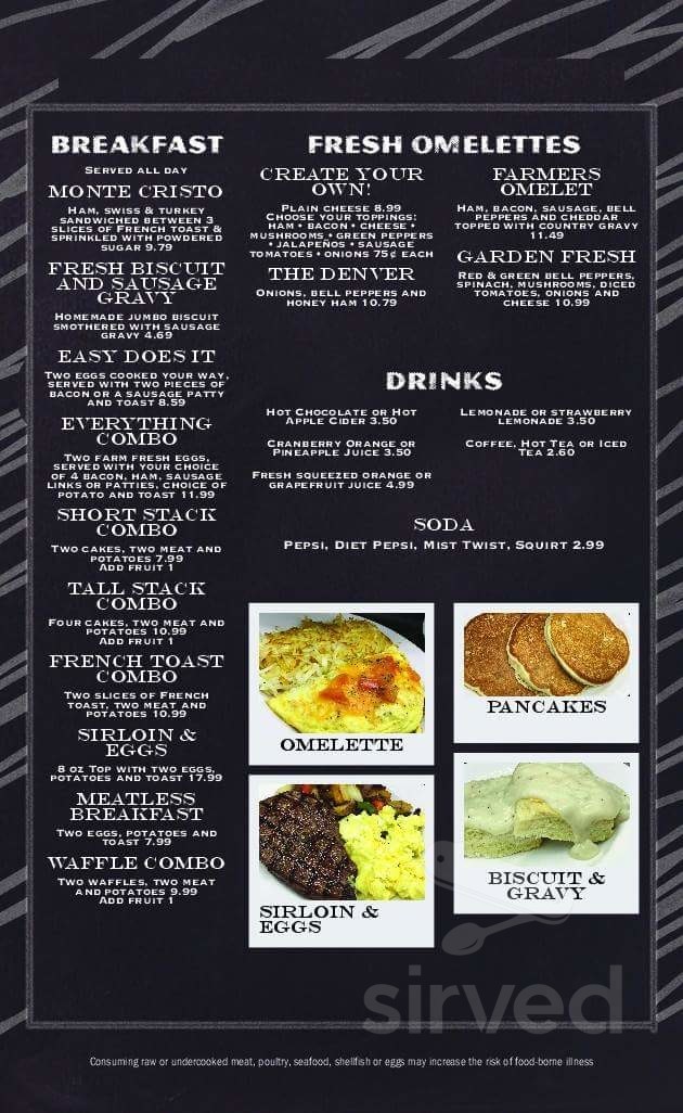 Wagon Wheel Restaurant Menu In Roseburg Oregon USA