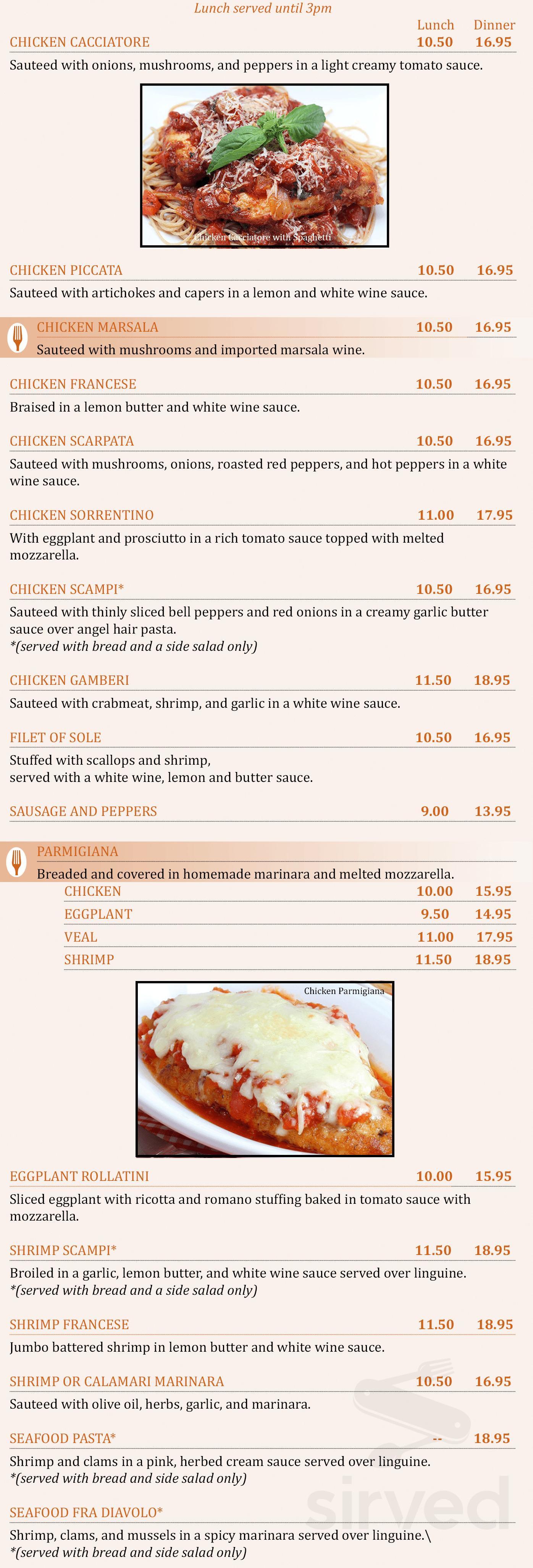 Portofino Pizza & Pasta menu in Wappingers Falls, New York
