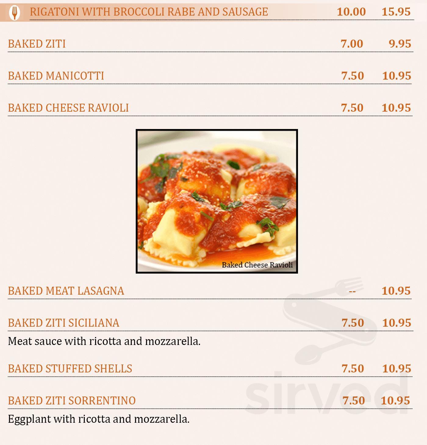 Portofino Pizza & Pasta menu in Wappingers Falls, New York