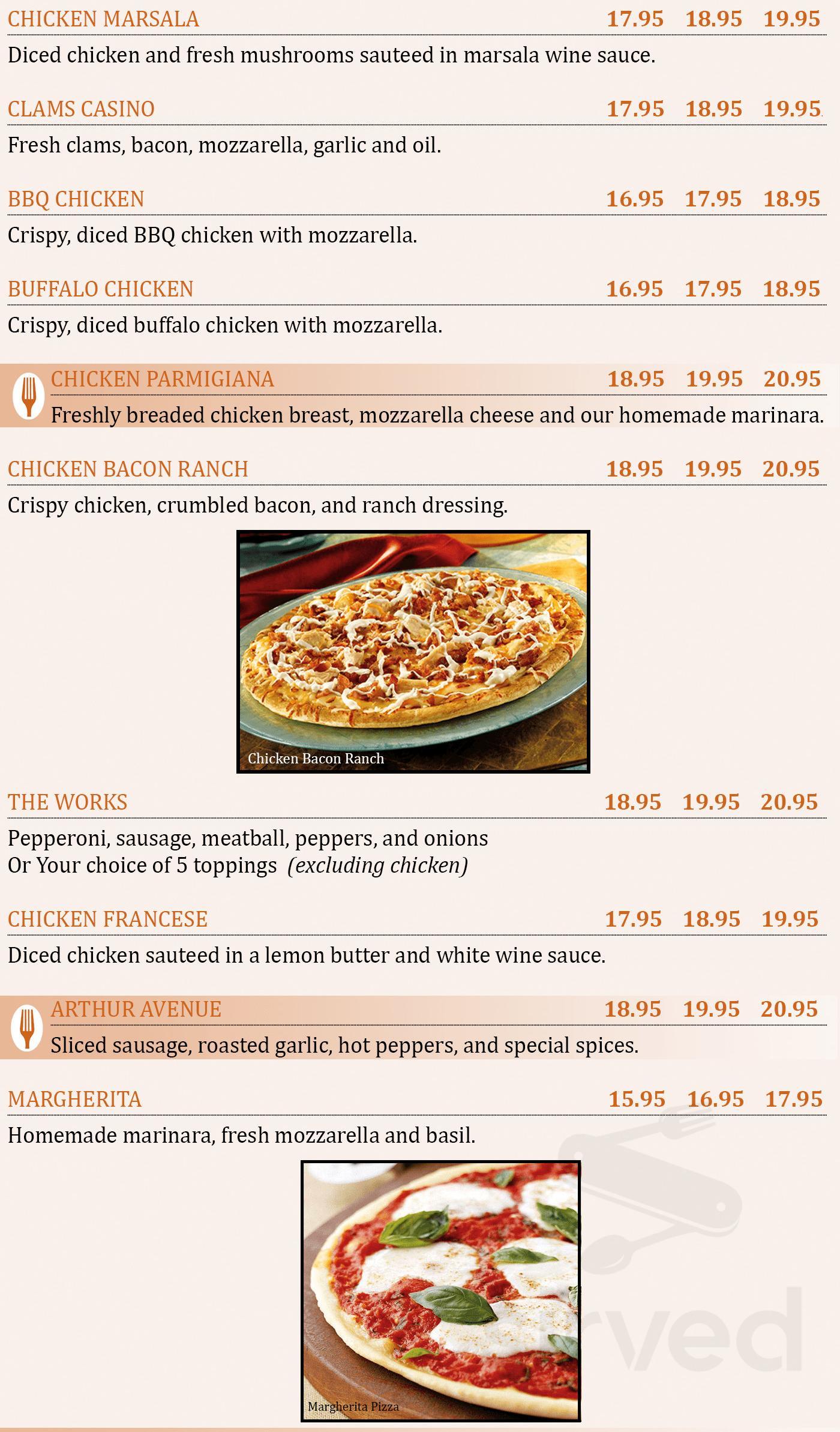 Portofino Pizza & Pasta menu in Wappingers Falls, New York