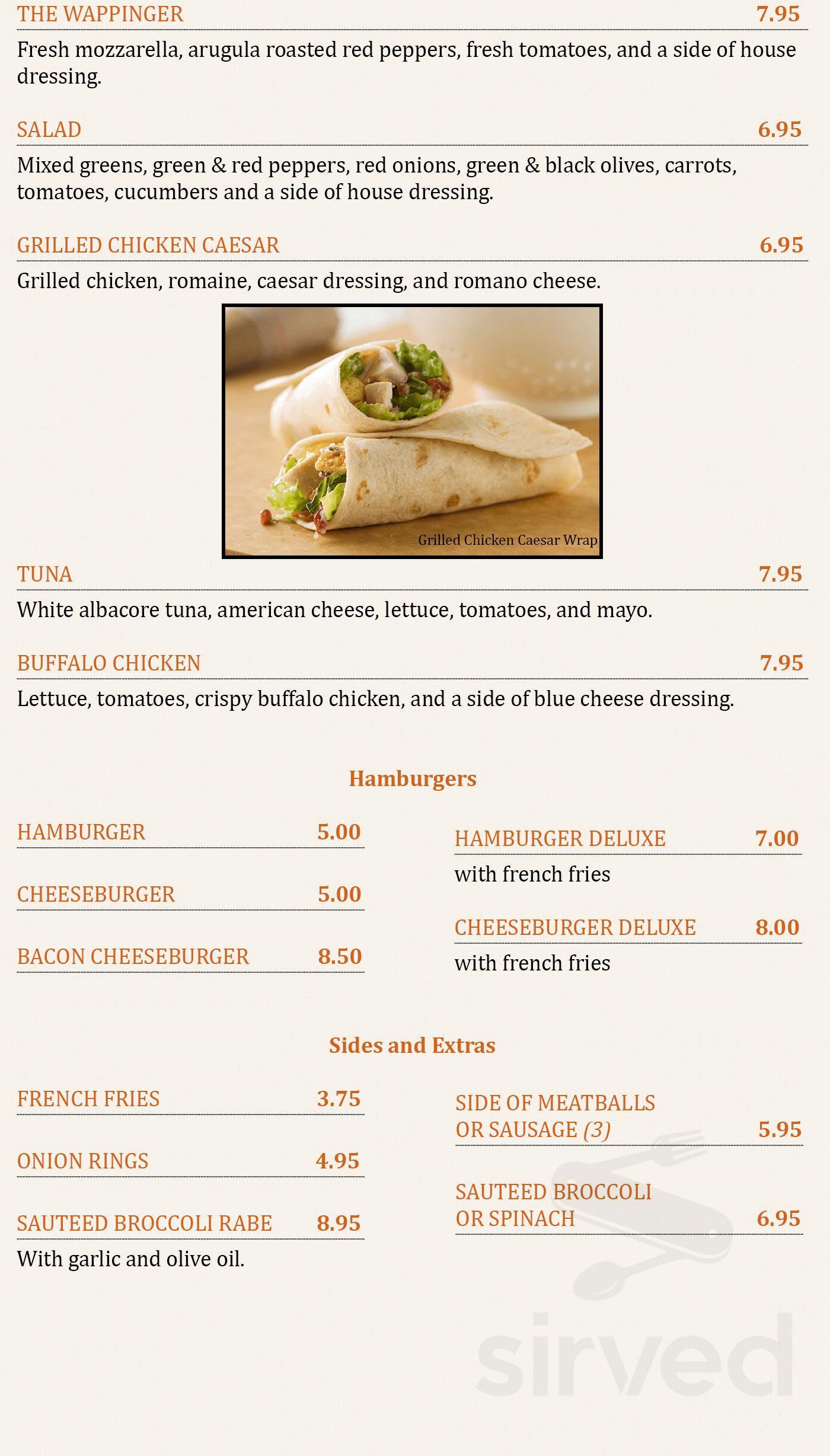 Portofino Pizza & Pasta menu in Wappingers Falls, New York