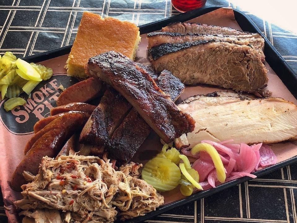 The Smoke Pit menu in Monroe, North Carolina, USA