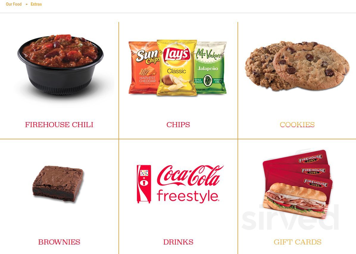 Firehouse Subs Desert Gateway Center menu in Palm Desert, California