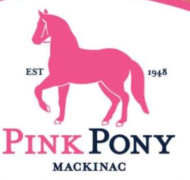 Pink Pony Logo in Mackinac Island, Michigan